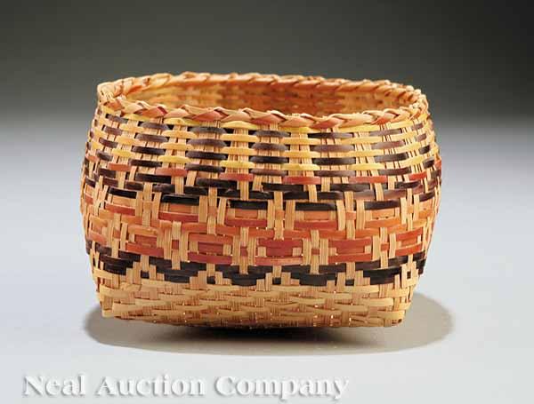 Appraisal: Two Chitimacha Single Weave Baskets both attributed to the renowned