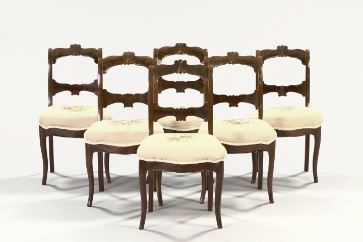 Appraisal: Suite of Six American Classical Mahogany Dining Chairs second quarter