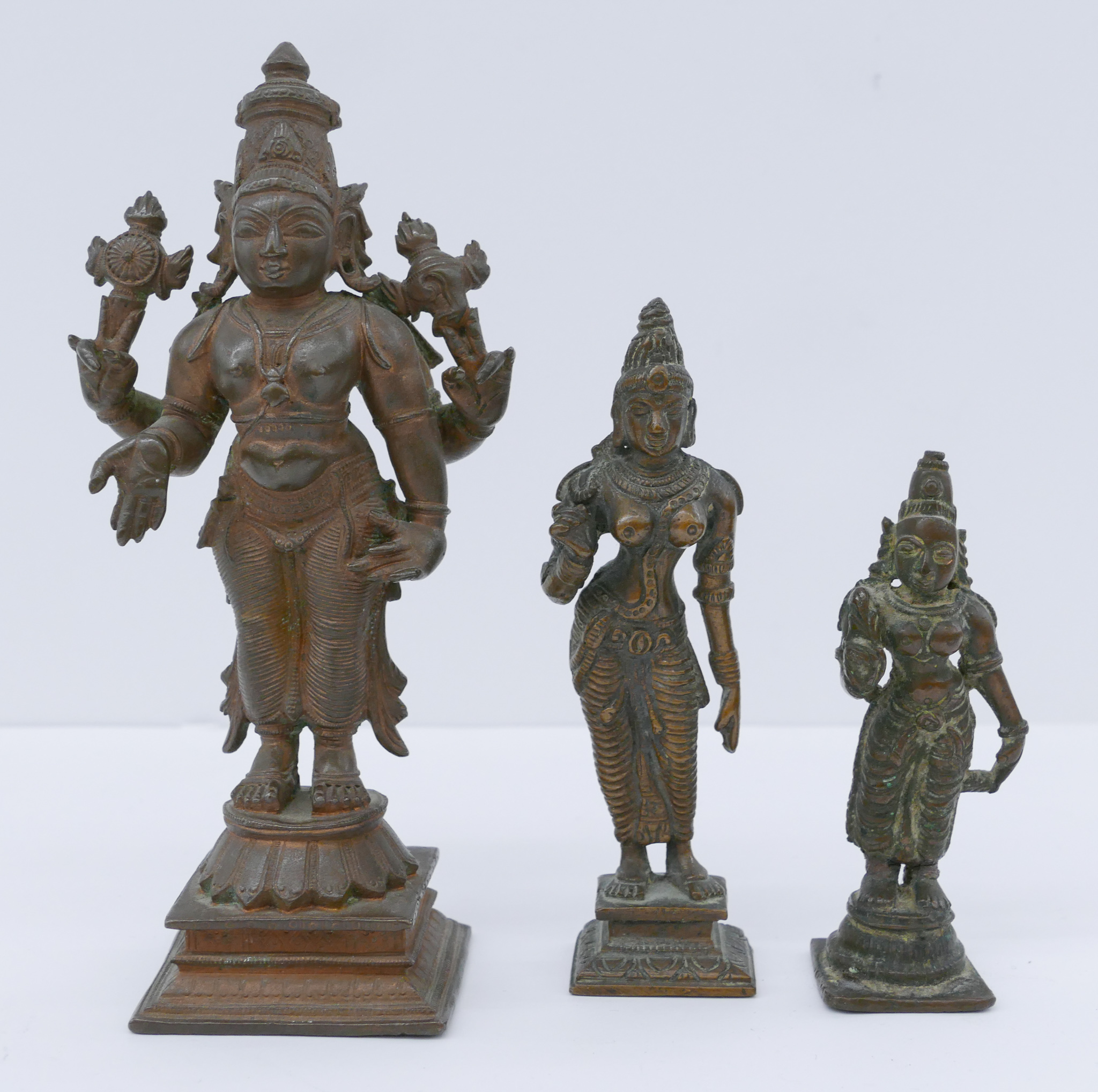 Appraisal: pc Indian th th Cent Bronze Small Vishnu '' to