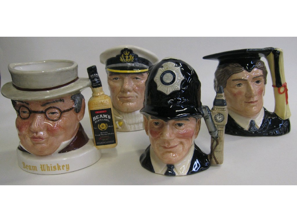 Appraisal: Two Royal Doulton character jugs including Mr Pickwick for Beam's