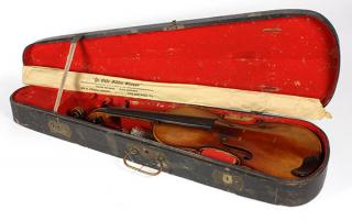 Appraisal: German student violin and bow German student violin and bow