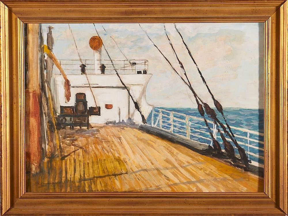 Appraisal: Frank Herrmann - Artist Frank Herrmann - Title On Deck