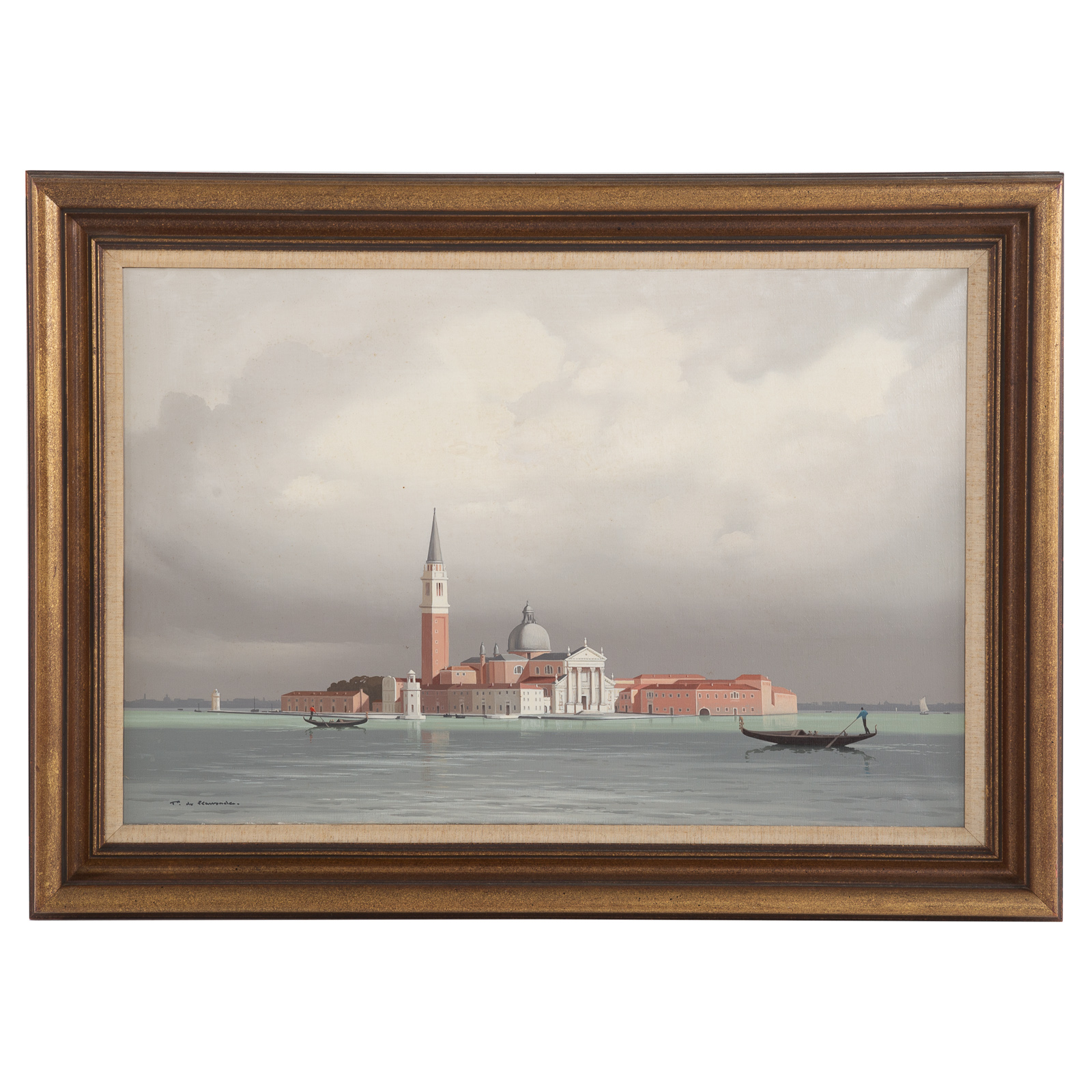 Appraisal: PIERRE DE CLAUSADE VENISE SAN GIORGIO OIL ON CANVAS French