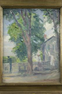 Appraisal: LOUIS F BERNEKER MA - Impressionist view of small town