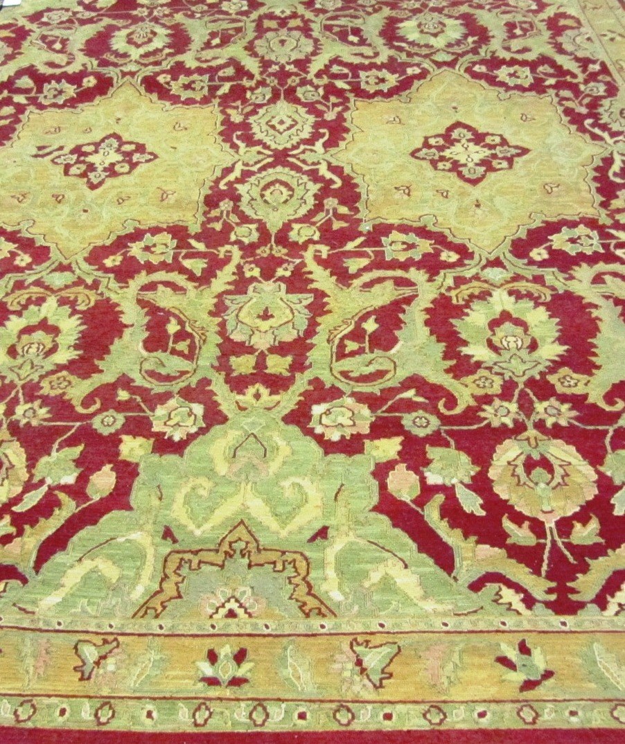 Appraisal: A Chinese Soumac carpet the madder field with two large