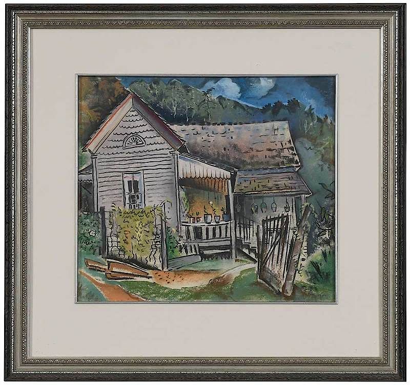 Appraisal: Will Henry Stevens North Carolina Louisiana - Mountain Farmhouse pastel