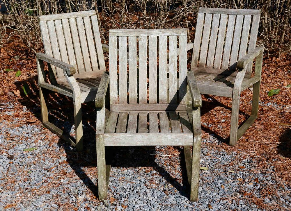 Appraisal: Set of Three Kingsley-Bate Teak Wood Armchairs Set of Three