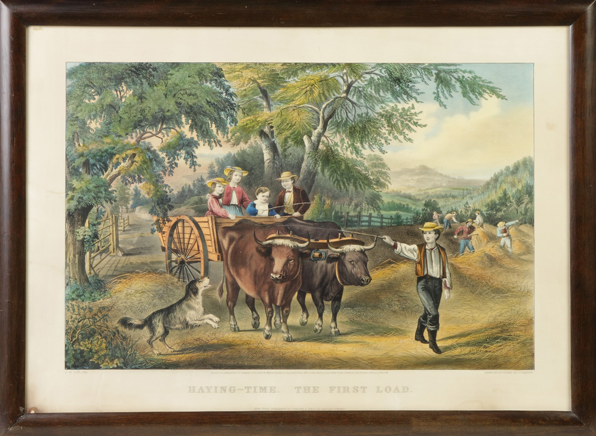 Appraisal: Currier Ives Haying Time The First Load