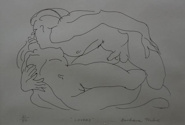 Appraisal: Barbara Tribe - Sketch for Lovers II lithograph signed 'Barbara