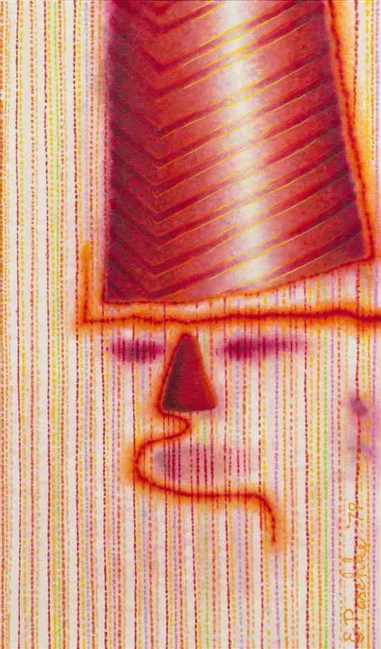 Appraisal: Ed Paschke American - Poissonette oil on canvas signed E