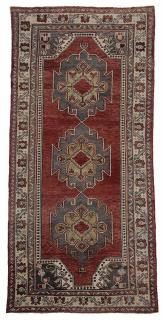 Appraisal: Oushak Runner early to mid- th century three grey field