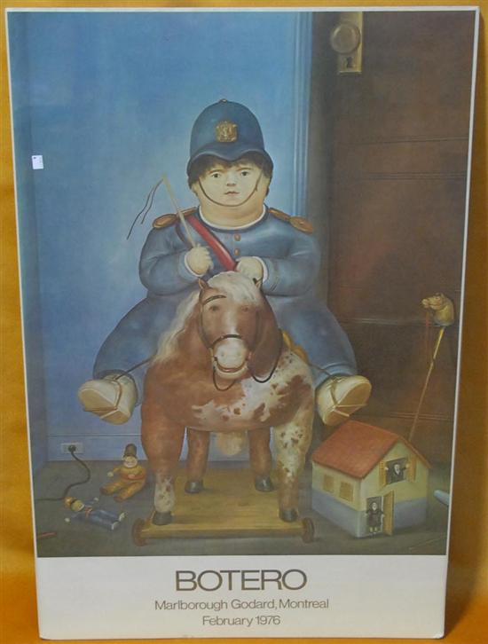 Appraisal: EXHIBITION POSTER BOTERO AT MARLBOROUGH GODARD MONTREAL Lithographic print x