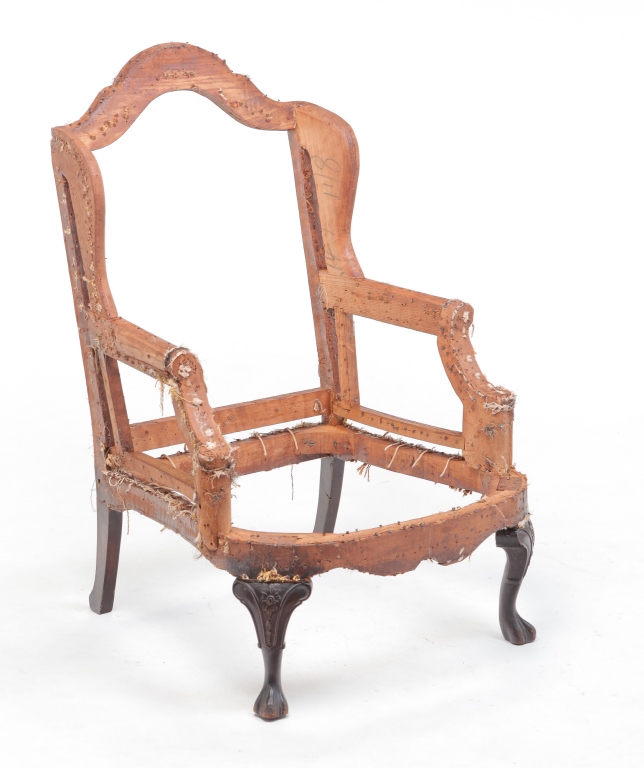 Appraisal: English mid th century oak frame and mahogany legs Carved