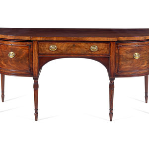 Appraisal: A George III Figured Mahogany Sideboard Circa Height x width