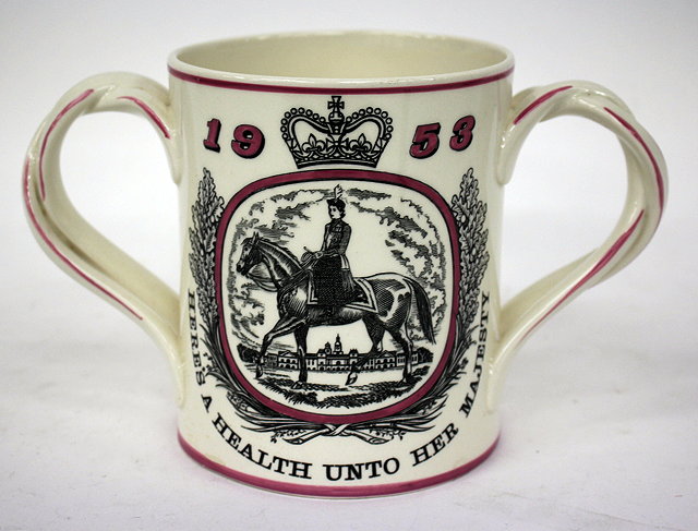 Appraisal: A ROYAL DOULTON LOVING CUP produced to commemorate the Coronation