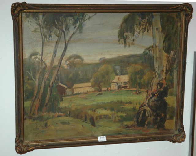 Appraisal: FRANK CROZIER BUSH HOMESTEAD WARRANDYTE OIL ON BOARD