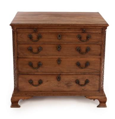 Appraisal: A late th Century style mahogany chest with brushing slide