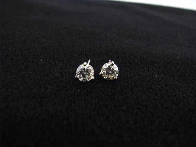 Appraisal: Lady's k WG Diamond Stud Earrings ctw