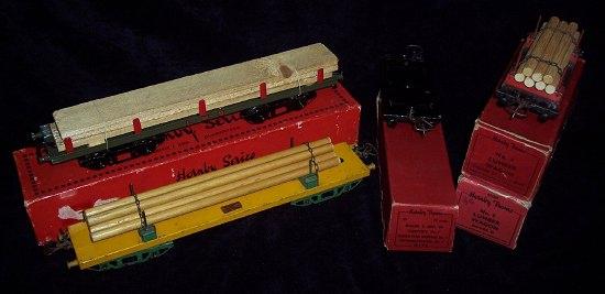 Appraisal: Two Hornby No Lumber Wagons a No Timber Wagon a