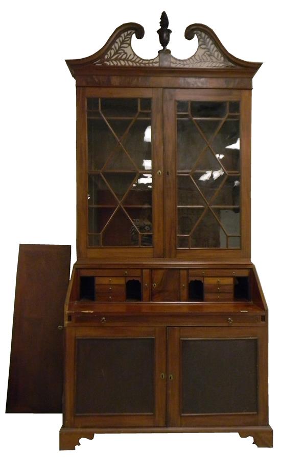 Appraisal: Late th early th C bookcase desk appears to be