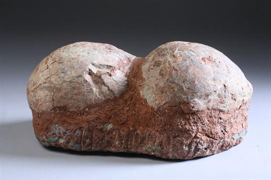 Appraisal: FOSSIL DINOSAUR EGGS - in long