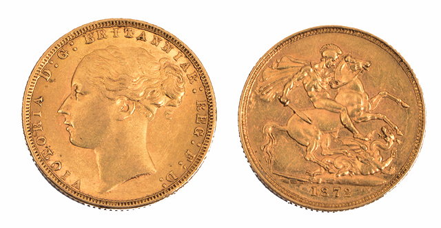 Appraisal: A VICTORIAN GOLD SOVEREIGN DATED