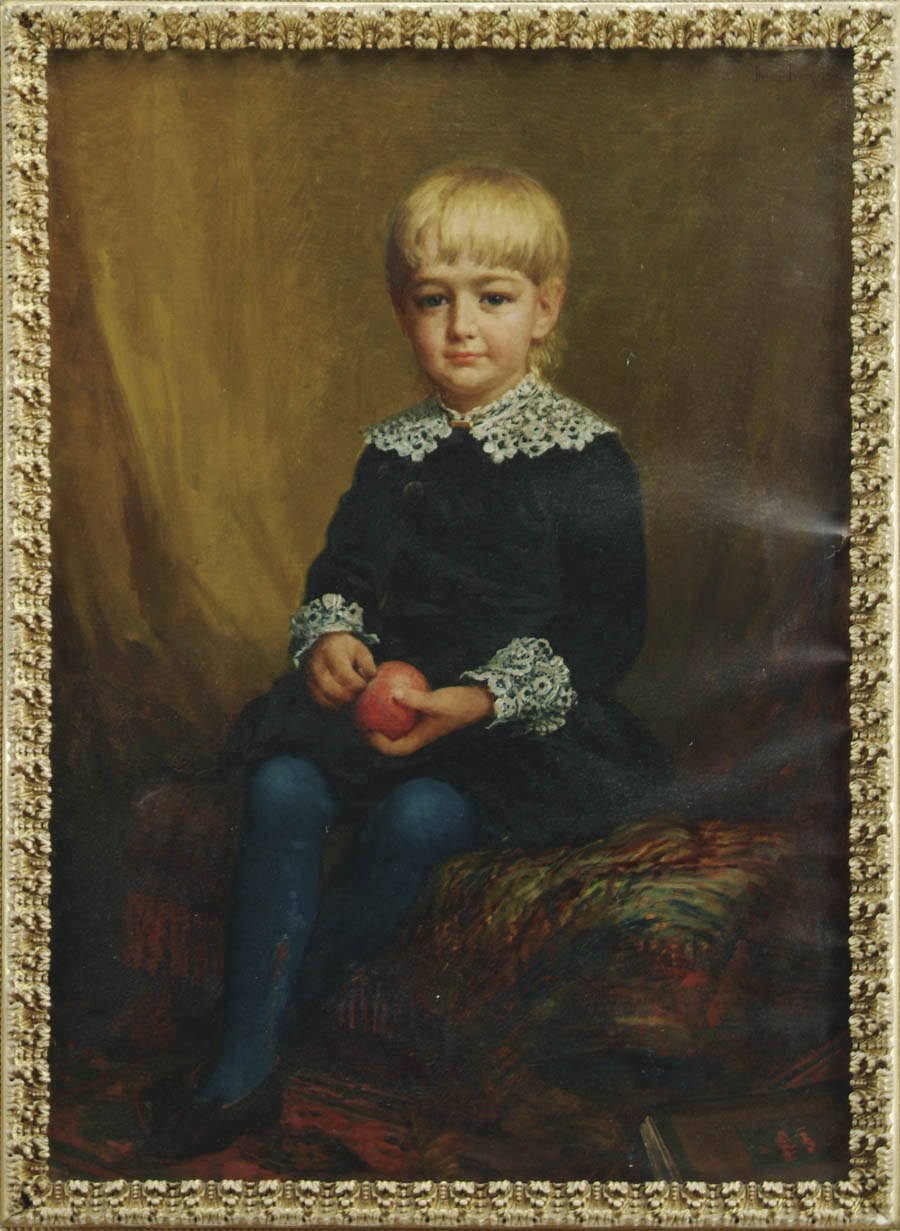 Appraisal: BENONI IRWIN American - PORTRAIT OF A CHILD IN BLUE