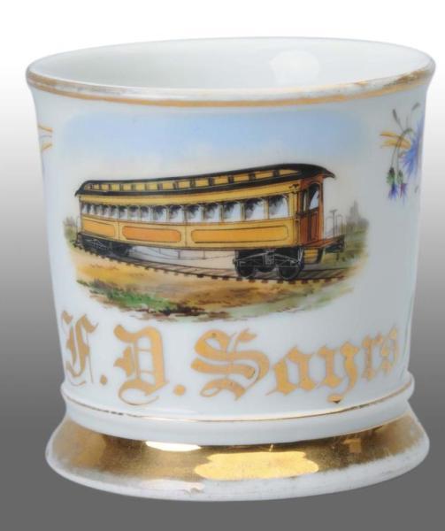 Appraisal: Passenger Car Occupational Shaving Mug Description Beautiful detail and color