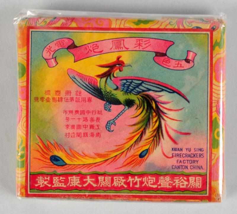 Appraisal: Peacock Phoenix Firecrackers Class Manufactured by Kwan Yu Sing Colorful