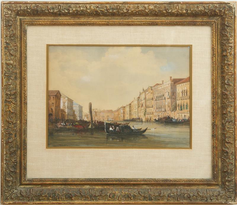 Appraisal: DAVID ROBERTS - VENICE CANAL Watercolor and gouache on paper