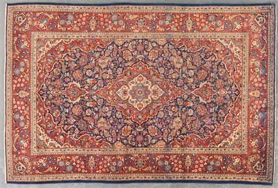 Appraisal: Antique Keshan rug Persia circa x Estimate - Good condition