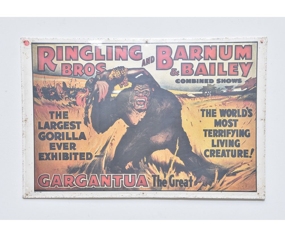 Appraisal: Ringling Brothers Poster Ringling Brothers and Barnum Bailey poster Gargantua