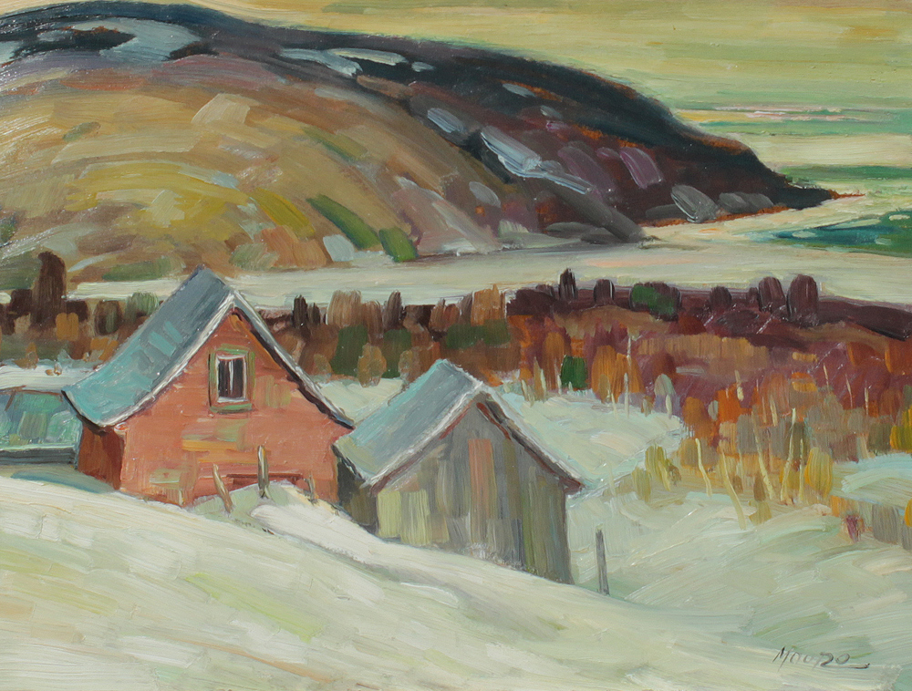 Appraisal: MAURO Mario Italian-Canadian - Canadian Snow Landscape ''Cap au Corbe