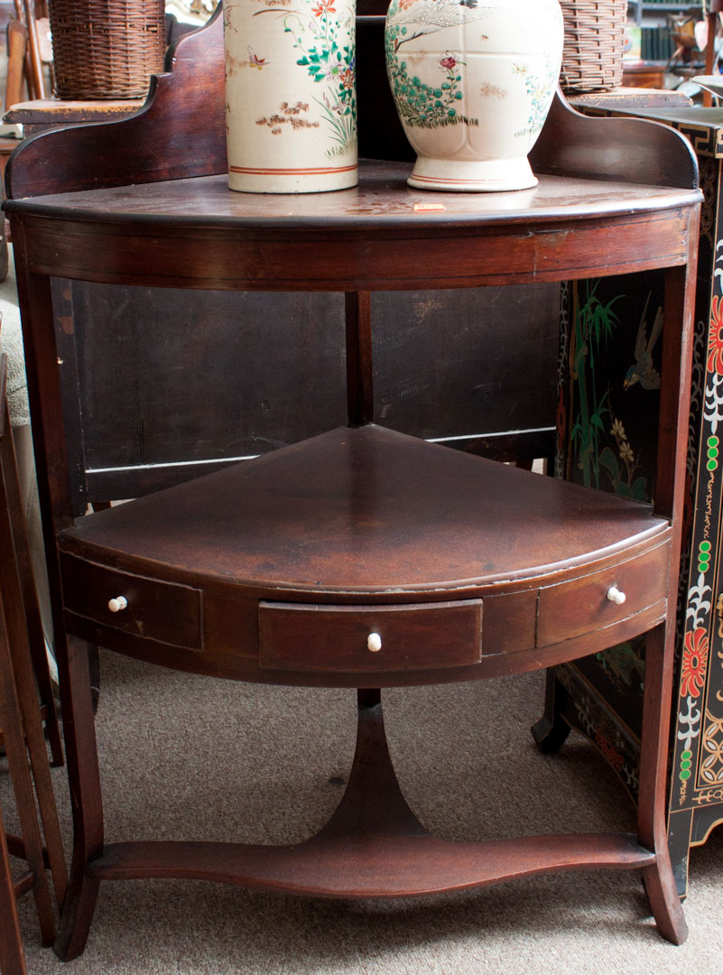 Appraisal: Regency mahogany corner washstand