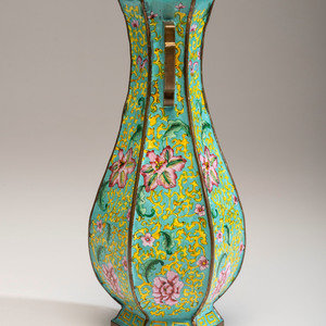 Appraisal: A Chinese Peking Enamel Vase unmarked Height inches