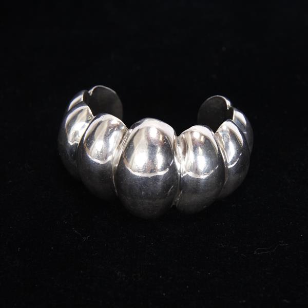 Appraisal: Los Ballesteros Taxco Mexican Sterling Silver Modernist Bubble Cuff Bracelet