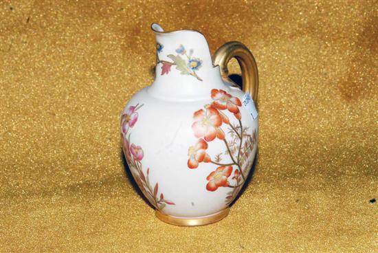 Appraisal: ROYAL WORCESTER PITCHER Floral and gilt H