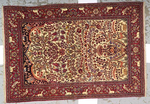 Appraisal: An Isphahan carpet Central Persia late th century size approximately