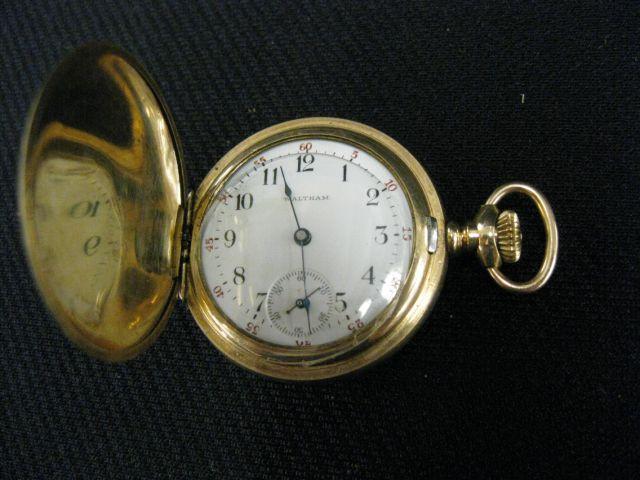 Appraisal: Waltham Ladies Pendant Watch hunting case jewel dated working