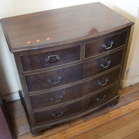 Appraisal: GEORGIAN STYLE BOW FRONTED CHEST