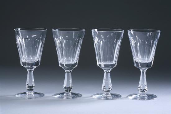 Appraisal: WATERFORD CRYSTAL CLARET WINE GLASSES Glencree - cut pattern -