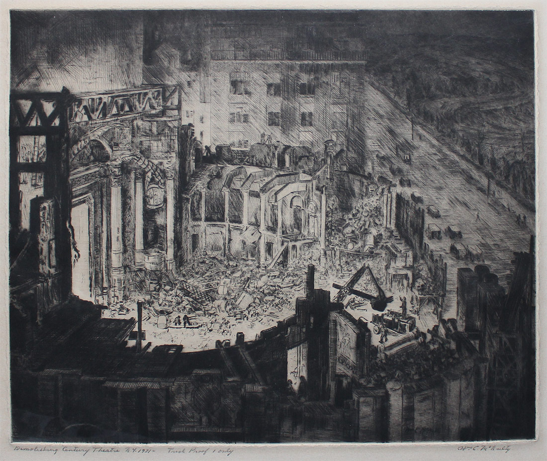 Appraisal: MCNULTY William Charles American - Demolishing Century Theatre New York