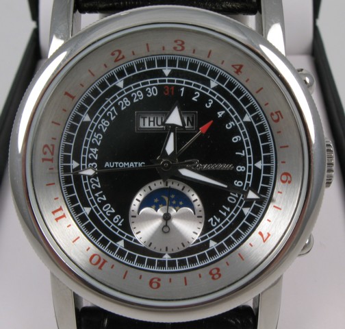 Appraisal: MAN'S ROUSSEAU WRISTWATCH Mezzo Black-Silver model with automatic self winding