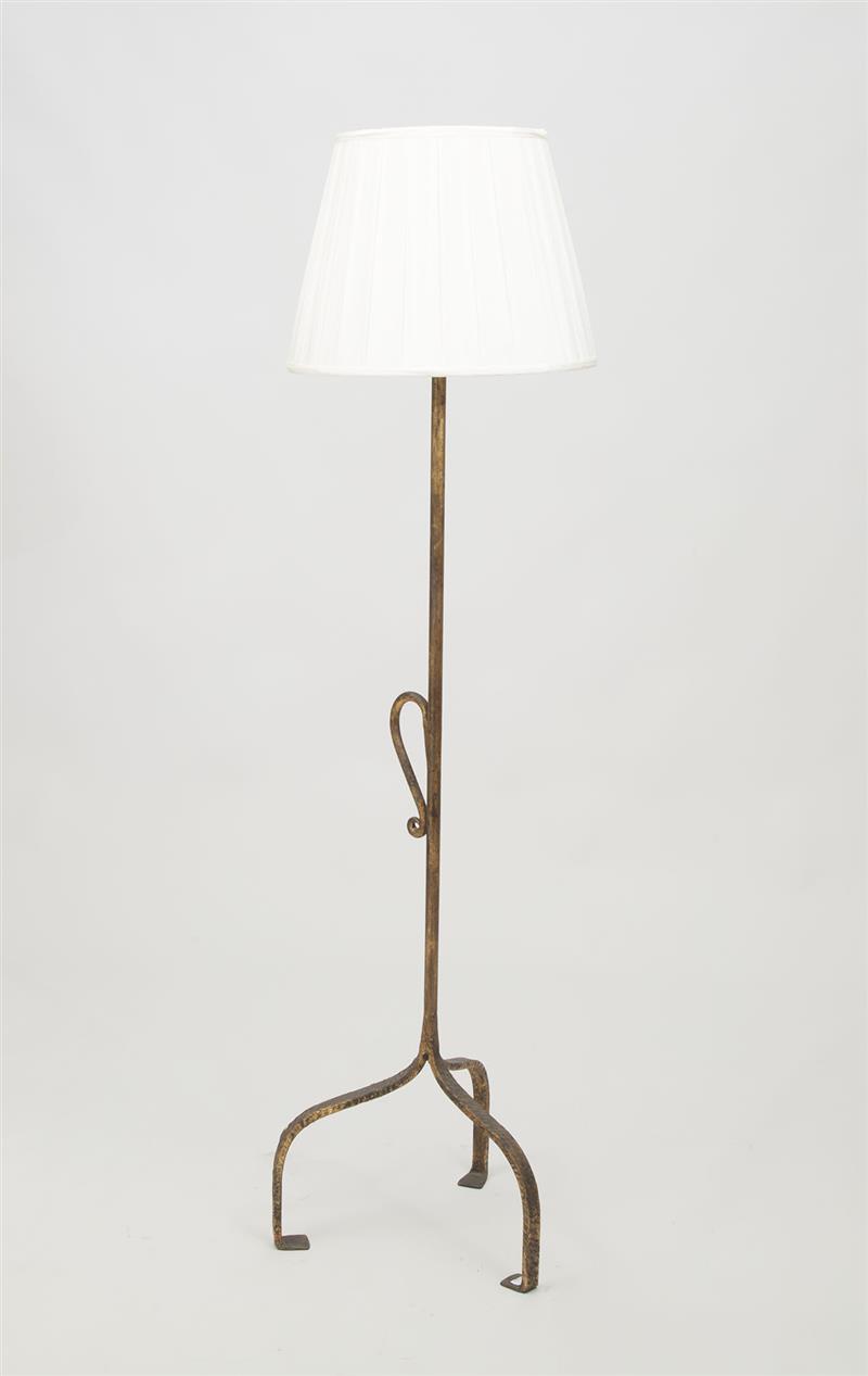 Appraisal: Floor Lamp Spanish c Gilt-forged iron x x in From