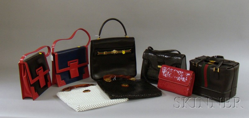 Appraisal: Group of Eight Vintage and Vintage Designer Handbags s- s