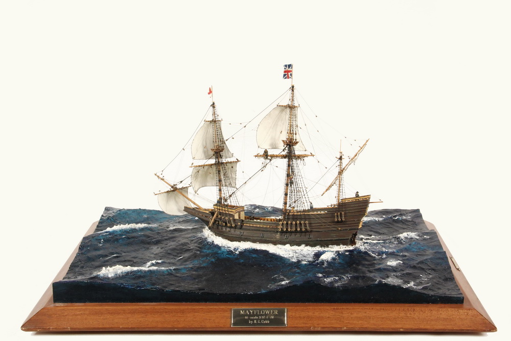 Appraisal: CASED SHIP MODEL - Mayflower by Horace Cobb - a