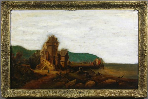 Appraisal: Early th Century Old Master European coastal scene with castle