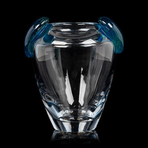 Appraisal: A Daum Glass Vase Late th Century with acid-etched Daum