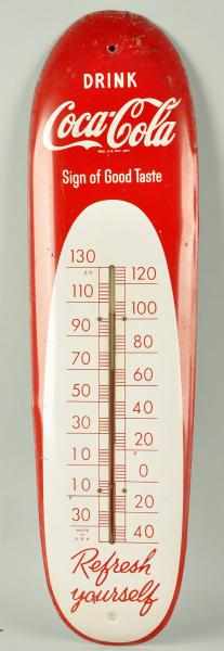 Appraisal: s Tin Coca-Cola Cigar Thermometer Description Light to medium overall