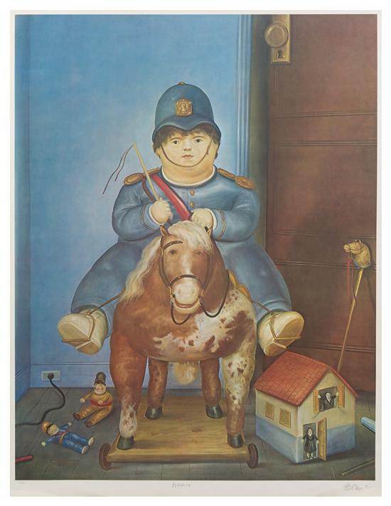 Appraisal: Sale Lot Fernando Botero Colombian Pedrito offset color lithograph edition